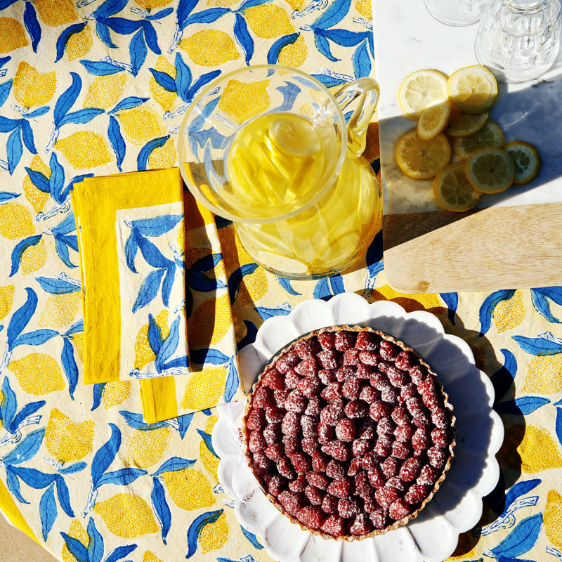 Lemon Tree Tablecloth, 59" W x 59" L