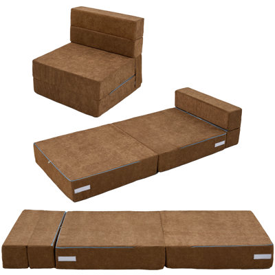 Portable Folding Floor Sofa Bed Chair, 3-In-1 Convertible Floor Futon Mattress