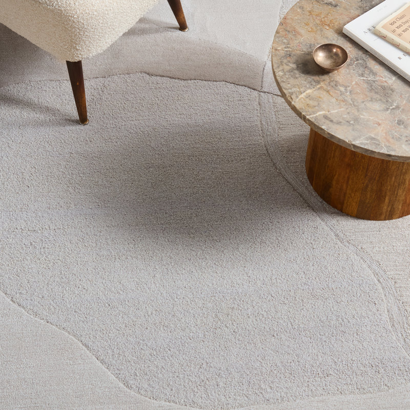 Jaipur Living Elior LYD02 Tufted Abstract Ivory/Tan Area Rug (10'X14'), Rectangle 8' x 10'