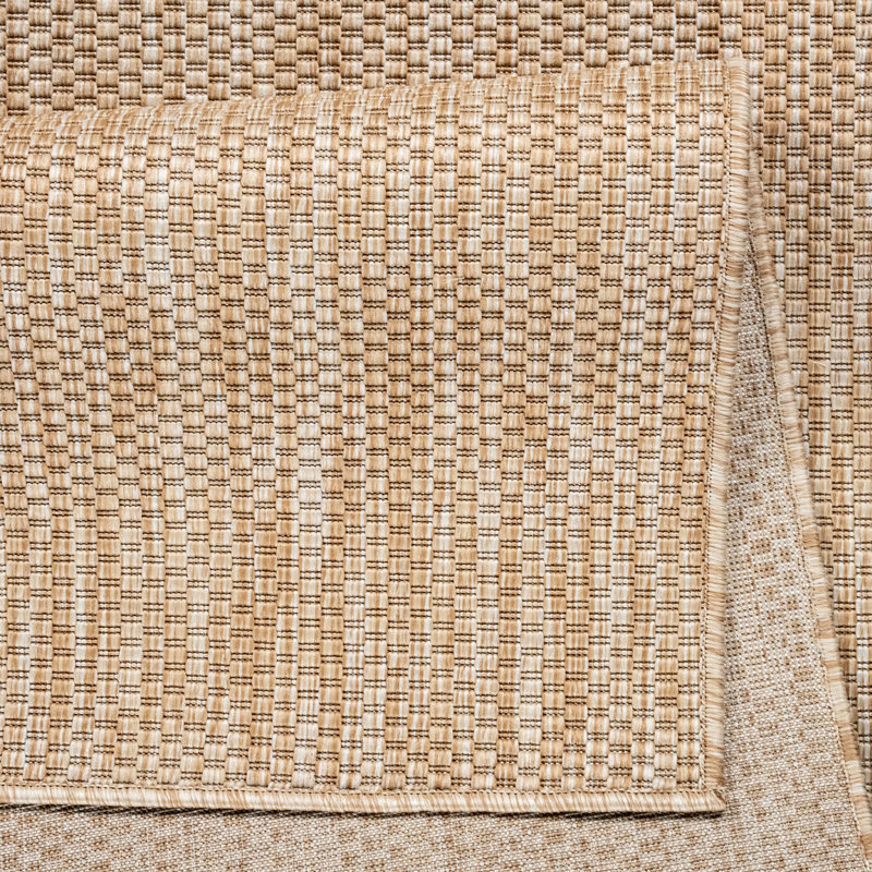 Tapis intérieur / extérieur brun Iyana, Rectangle 2 pi x 3 pi 3 po