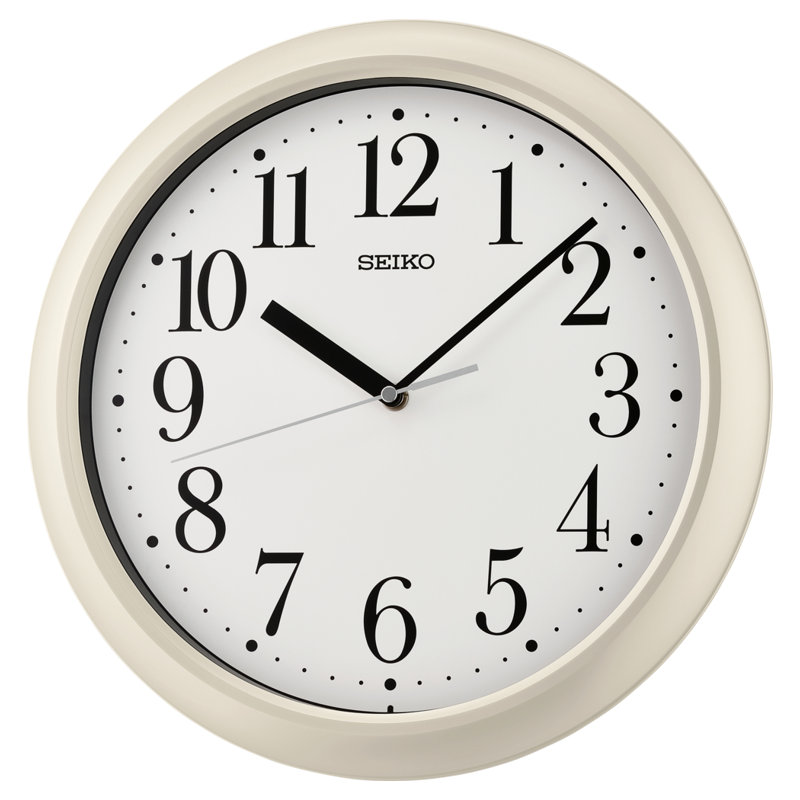 QXA787WLH Wall Clock, Pearlized White, White