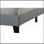 Grand lit gris en tissu