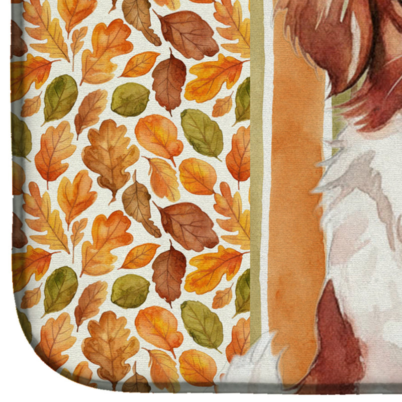 Tapis de vaisselle rouge et blanc