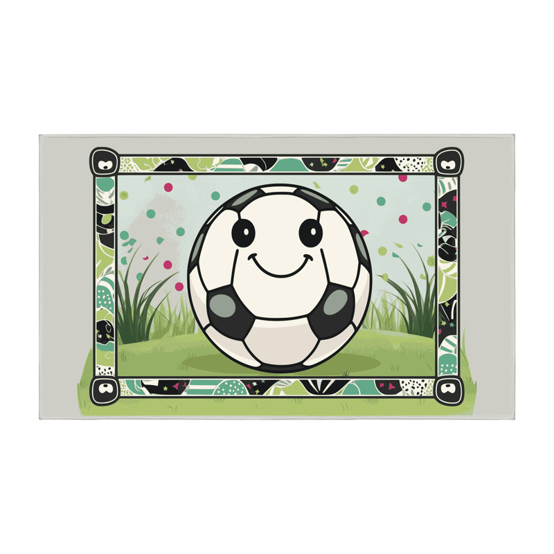 Tapis pour enfants East Urban Home Sports, Rectangle 7 pi x 9 pi