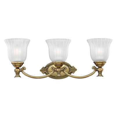 Regner 3-Light Dimmable Burnished Brass Vanity Light