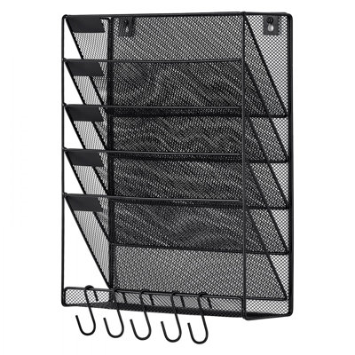 Hanging Wall Files Organizer, 1-Piece 6 Pockets Vertical Wall File Holder