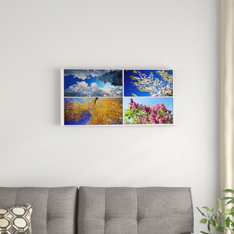 «Four Seasons of Nature Collage», reproduction de photo sur toile tendue, H 16 po x l 32 po x P 1 po