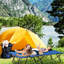 Lit de camping pour 2 personnes pour adultes - très large 50 po, couchage portatif avec seau, amusement extérieur surélevé, ensemble pour adulte bleu, tours,