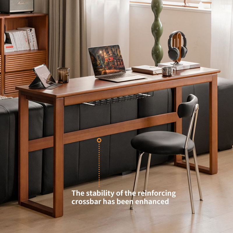 Bureau en bois massif de style italien, H 29,53 po x l 47,24 po x P 15,75 po