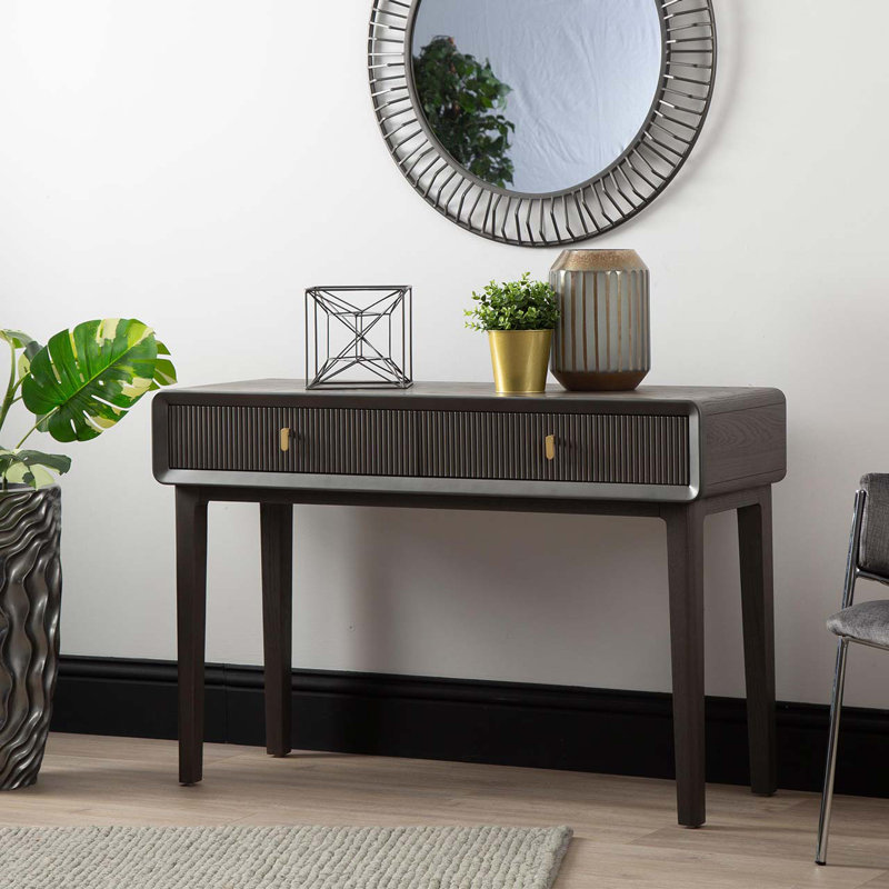 Azuzena 120.5Cm Console Table for Living Room, Wooden Hallway Table with 2 Drawers, Grey