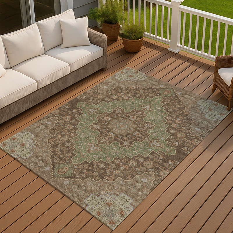 Tapis lavable à la machine intérieur / extérieur ACN2486, Chocolat, 2 pi 6 po x 3 pi 10 po