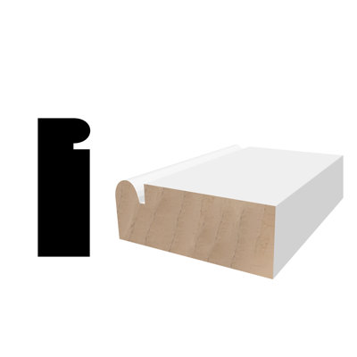 Moule à brique en pin jointé au doigt apprêté 5 pièces 40 pi RMM 176 11/16 po x l 5/8 po x L 96 po