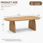 Table basse ovale de 47 po, centre de table moderne en placage de bois massif-86433494
