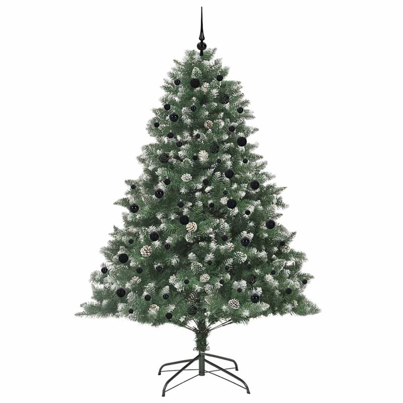 Artificial Christmas Tree with Stand, 7.87' H, Black