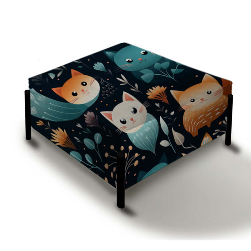 Ilana - Animal Print Large Square Ottoman