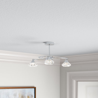 Rivale Glass Semi Flush Mount