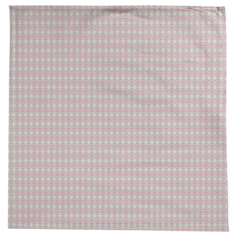 Nappe à carreaux géométriques Leffel, Rose / sarcelle