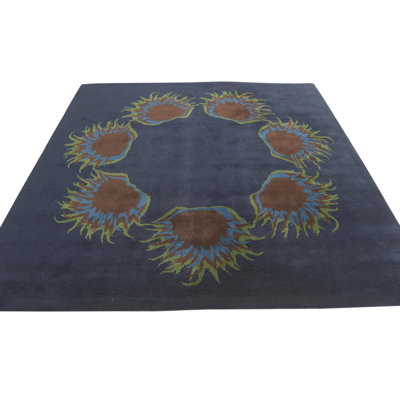 8 Ft Square Pineland Navy Blue Rug