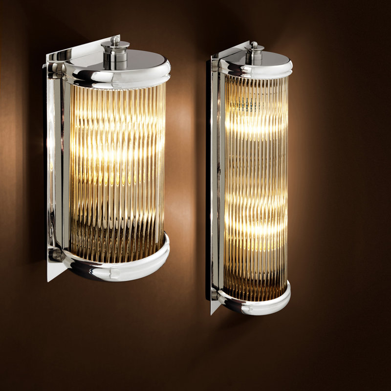 Glorious Flush Mounted Sconce, Nickel