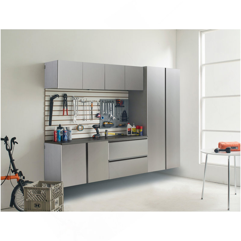 Nova Series X P 72 po H 20 po D Ensemble d'armoires de garage gris métallique B (6 pièces)