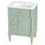 Meuble-lavabo avec lavabo, 2 tiroirs et tablettes de porte-132519404-132519403