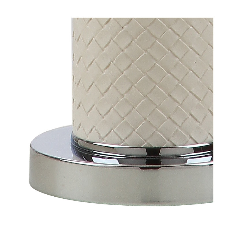 Baxley Table Lamp, Cream/Chrome