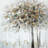 " Golden Leaf Tree Art Print On Wrapped Canvas "-268203791