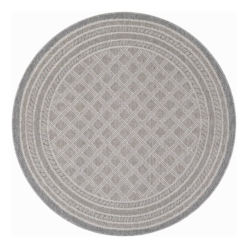 Tapis d'extérieur à treillis, Rond 5 pi 1 po