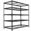 Étagère en métal robuste à 5 niveaux, l 48 po x P 24 po x H 72 po, support de rangement réglable, assemblage sans boulon, capacité de charge totale de 4 000 lb, pour le garage, le sous-sol, l'entrepôt, noir