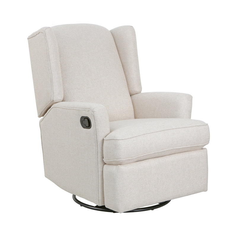 Heming Wingback Recliner Nursery Glider, Canvas Polyester Blend