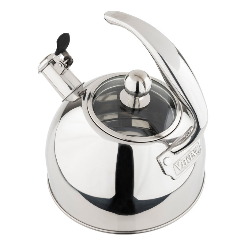 Viking 2.6-Quart Stainless Steel Kettle with 3-Ply Base, Chrome