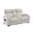 Fiya Power Double Reclining LED Loveseat, USB Ports, Taupe Faux Leather-135371854