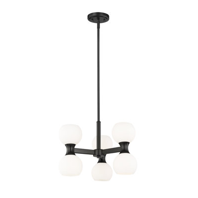 Lustre linéaire moderne Spoutnik à 6 lumières Navua