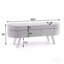 Banc de rangement repose-pieds ovale en flanelle avec pieds en métal - rose (43,5 po x 16 po x 16 po)-1948896664-1948896667