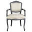 Riom Fabric Arm Chair in Ivory