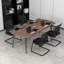 Ensemble de 6 chaises de réception de conférence avec support lombaire et base luge Inbox Zero Office
