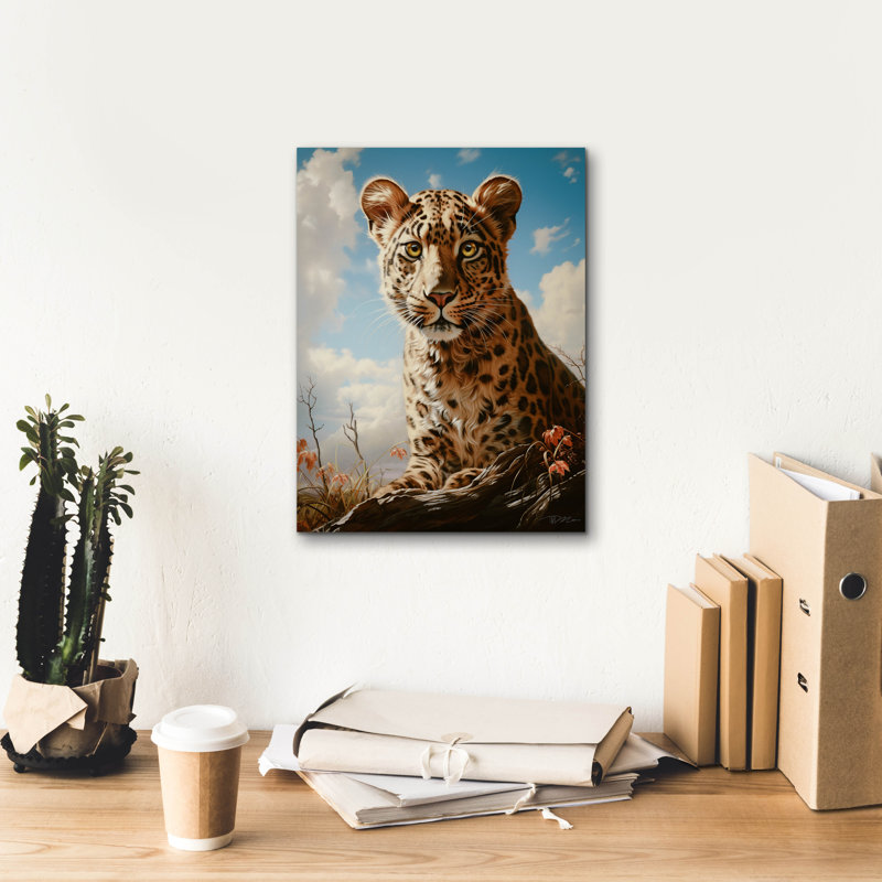 Toile épique «Baby Leopard» par Momart, H 16 po x l 12 po x P 0,75 po