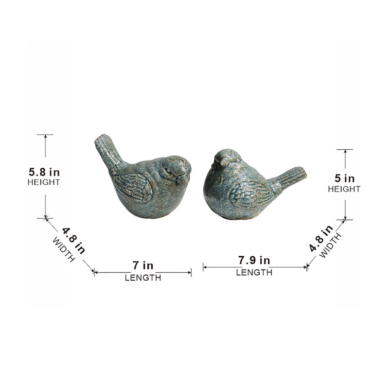 Figurine oiseau en céramique Alicia-May
