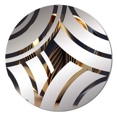 Miroir décoratif Op-Art Retro Gold