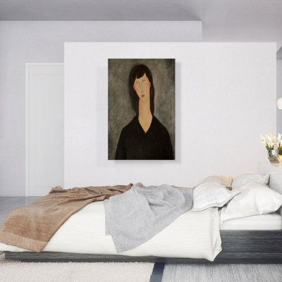«Buste de femme» par Amedeo Modigliani, reproduction d'art sur toile tendue