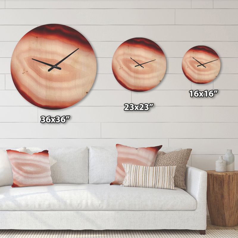 Horloge murale agate avec calcédoine, Très grand