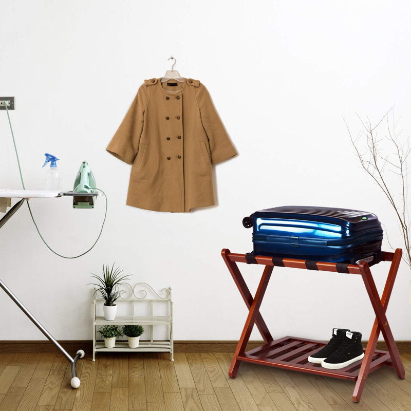 Porte-bagages Casual Home, noyer, bois massif