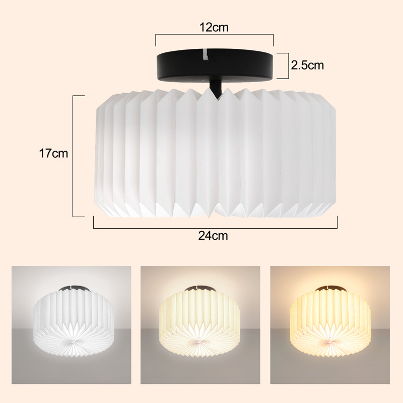 Paper Semi Flush Mount
