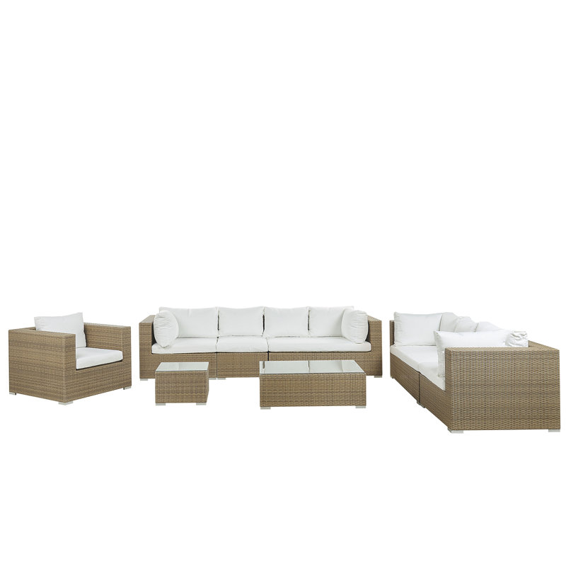 Mujde 8 Seater Rattan Sofa Set