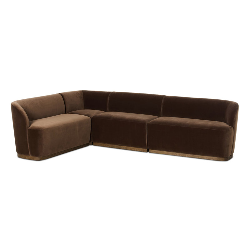 Dorset Banquette L Shape 76, Left, 31.5" H x 114.5" W x 76" D