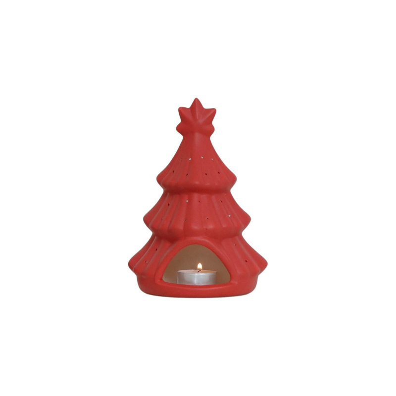 Élégant objet décoratif en céramique rouge, 5,5 x 4,9 x 7,5 pouces | 100% céramique de haute qualité, conception unique pour la décoration intérieure | Pièce décorative parfaite pour le salon, la chambre à coucher et le bureau, ajoute un style vibrant