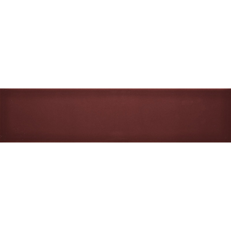 Curvaceous 3" x 12" Ceramic Wall Tile, Maroon