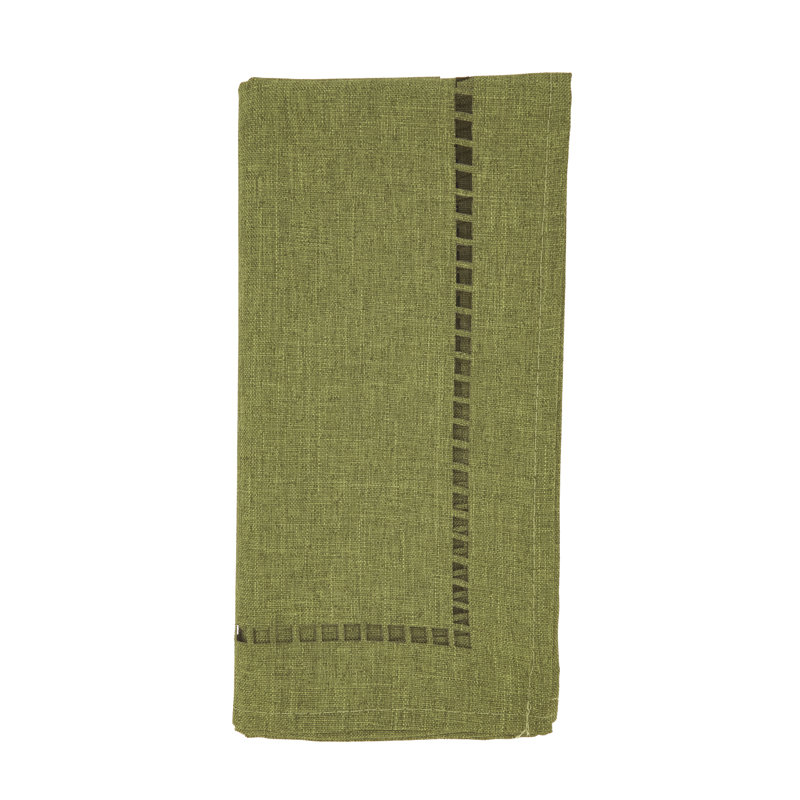 Laser-Cut Hemstitch Napkin (Set of 4), Green