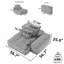 Canapé modulaire moderne surdimensionné avec 2 coussins, canapé moderne-117244713