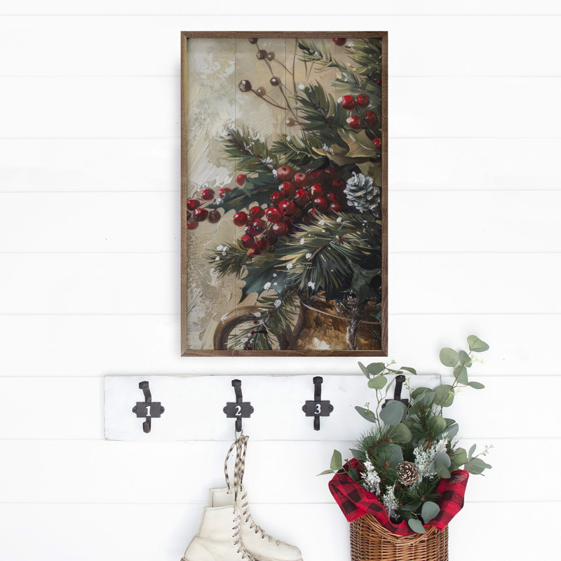 Winterberry Mix III par Petals Prints Design, H 24 po x l 16 po